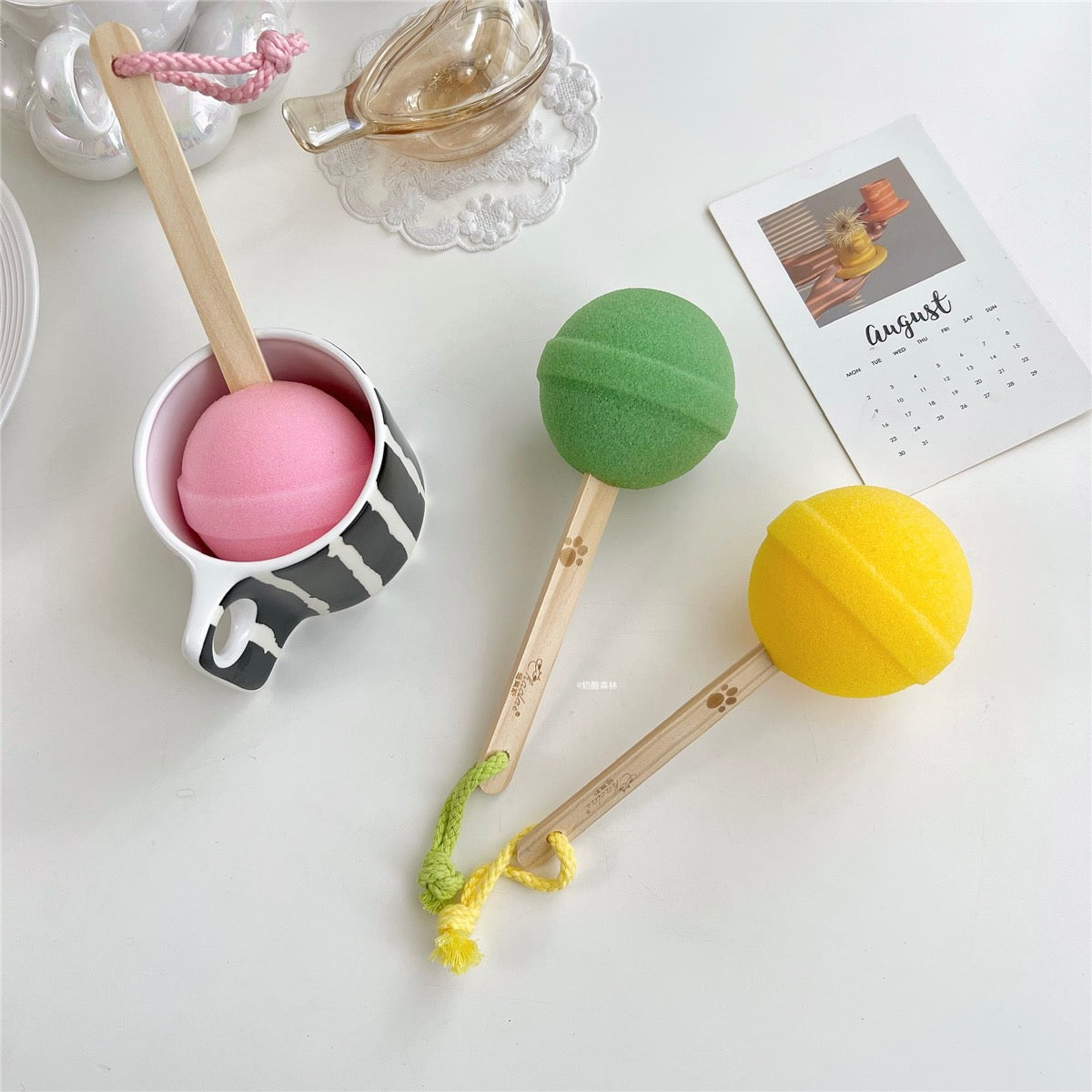 Lolipop Shape Cup Brush Sponge