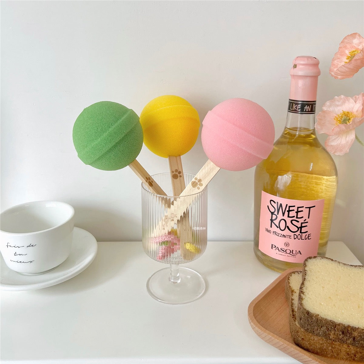 Lolipop Shape Cup Brush Sponge