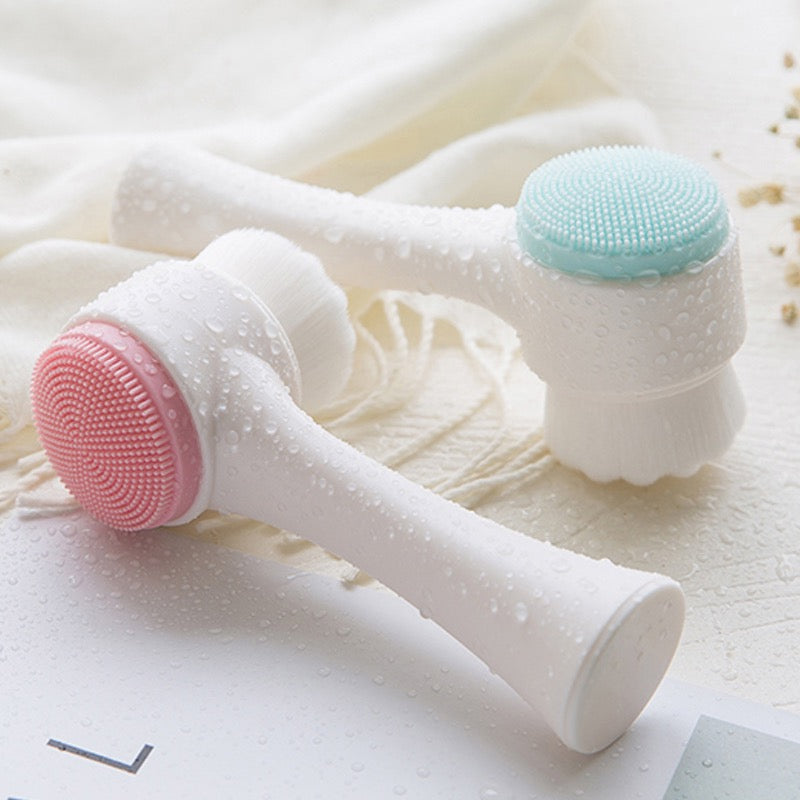 3D Double-Sided Silicone Facial Cleansing Brush