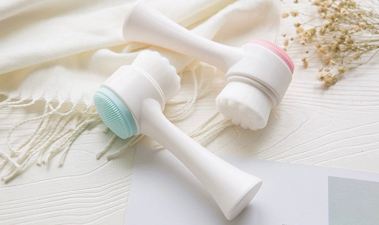 3D Double-Sided Silicone Facial Cleansing Brush
