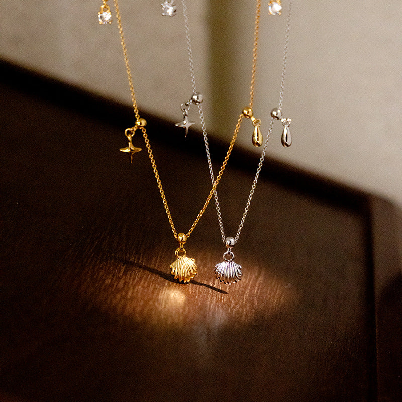 18K Gold-Plated Shell Charm Necklace