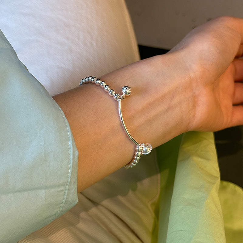 Bell Curved Tube Bead Bracelet