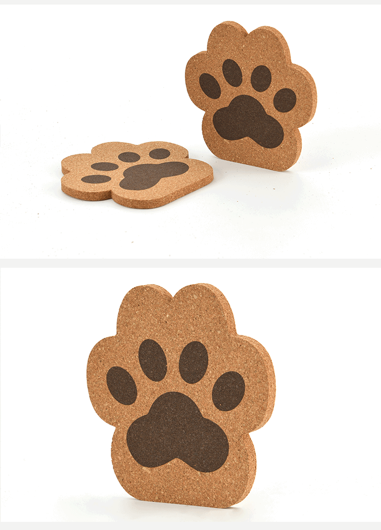 Cat Paw Cork Insulated Coaster (1 piece)
