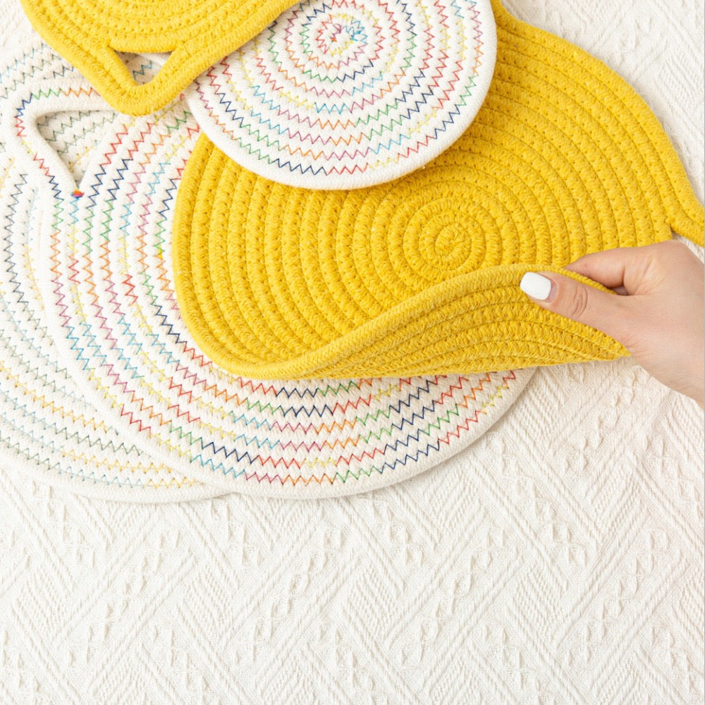 Cat Ear-Shaped Heat-Resistant Table Mat