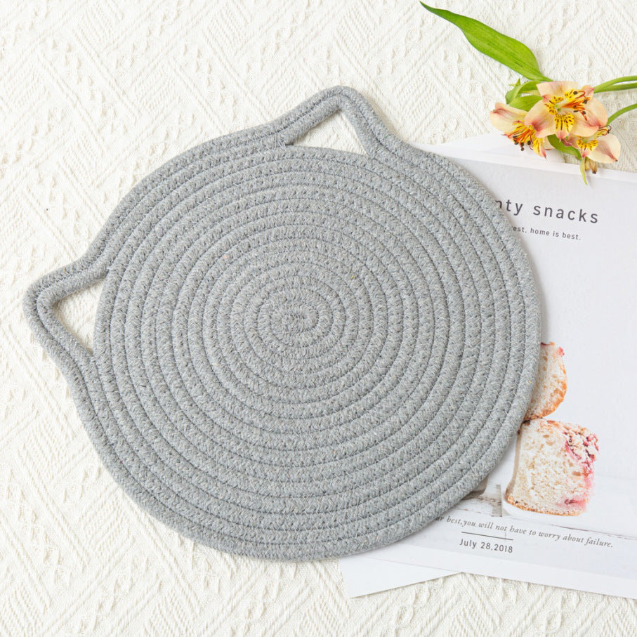 Cat Ear-Shaped Heat-Resistant Table Mat