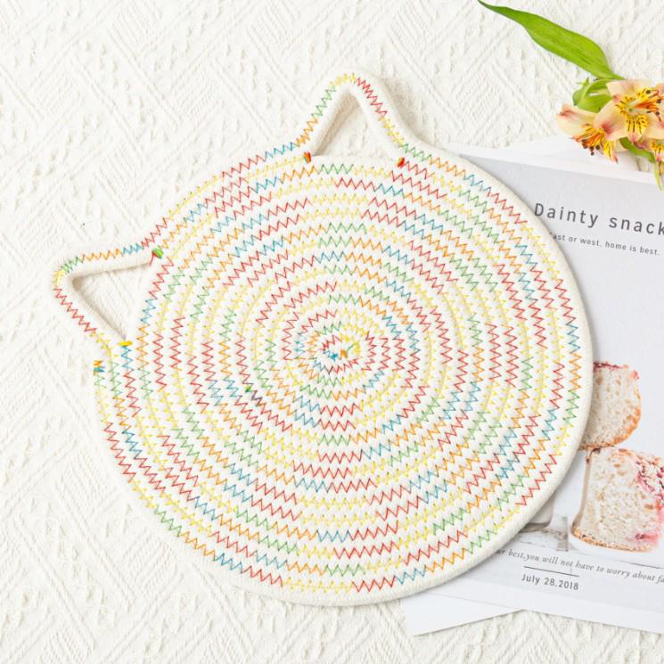 Cat Ear-Shaped Heat-Resistant Table Mat