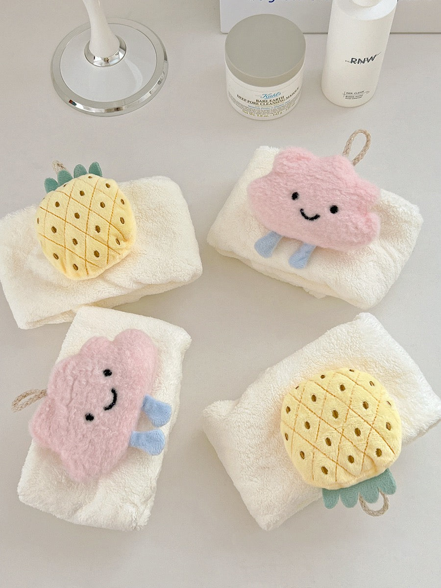 Cloud and Pineapple Shaped Cotton Hand Towels