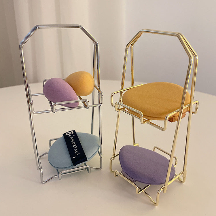 Double Layer Metal Cushion Puff Holder Stand