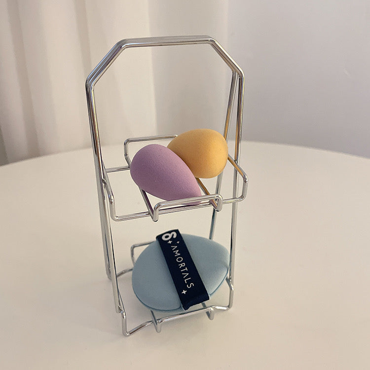 Double Layer Metal Cushion Puff Holder Stand