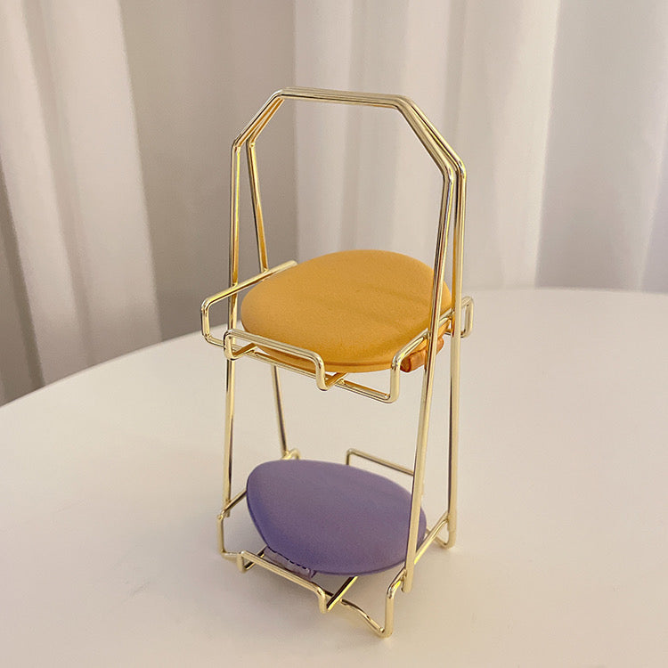 Double Layer Metal Cushion Puff Holder Stand