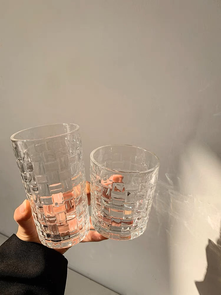 Embossed Glass Tumbler