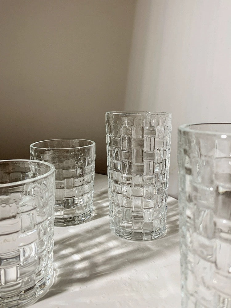 Embossed Glass Tumbler