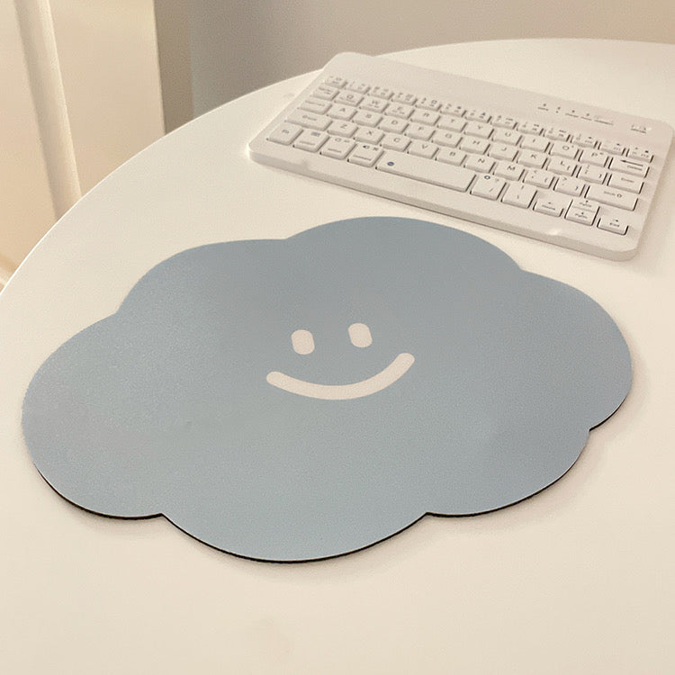 Happy Cloud Shaped Computer Mouse Pad