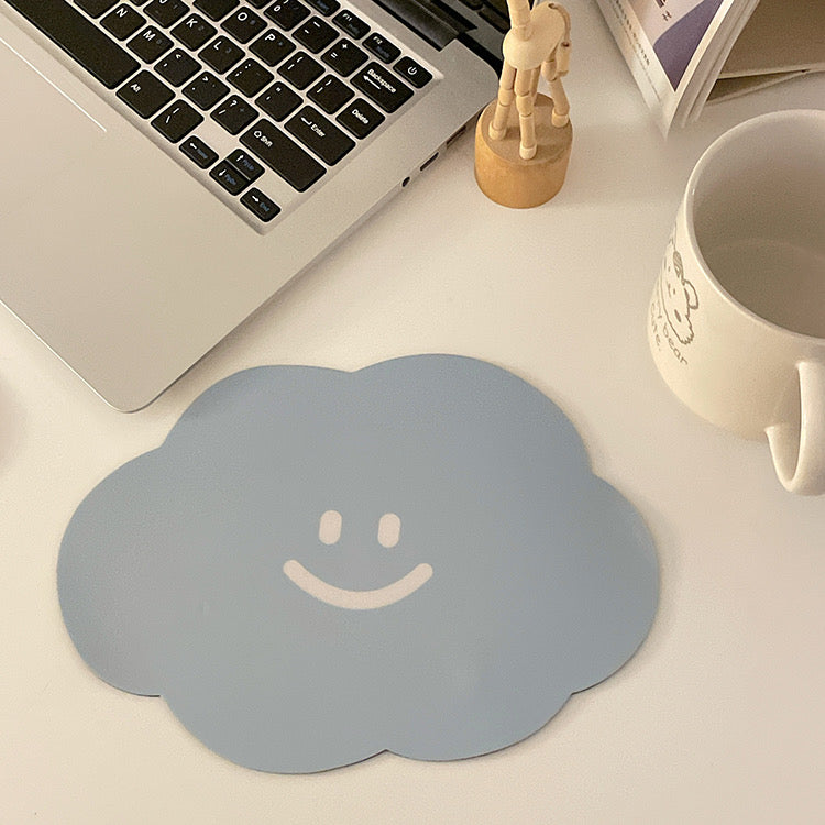 Happy Cloud Shaped Computer Mouse Pad