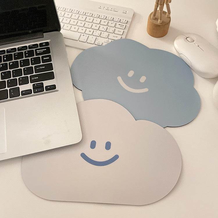 Happy Cloud Shaped Computer Mouse Pad