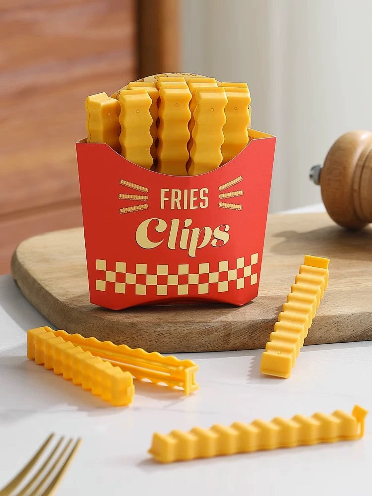 Magnetic French Fries Shaped Snack Sealer (12 pieces)