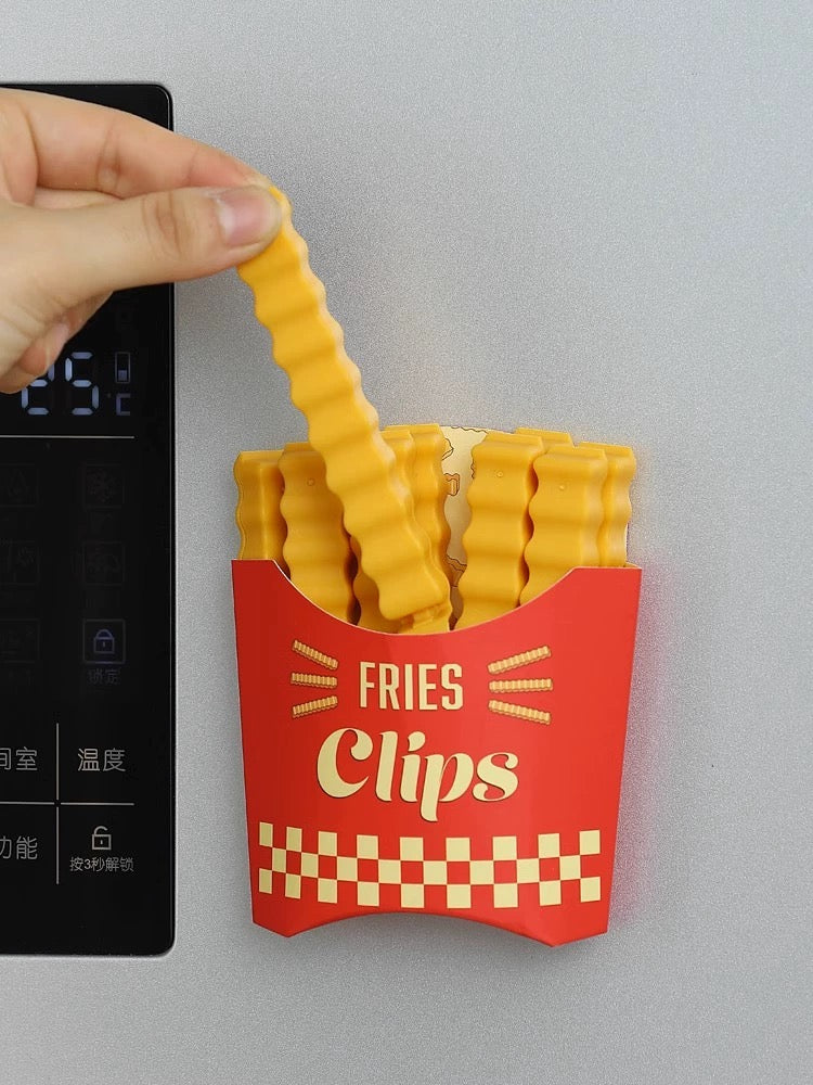 Magnetic French Fries Shaped Snack Sealer (12 pieces)