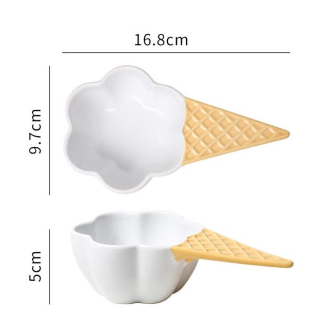 Icecream Ceramic Dessert Bowl
