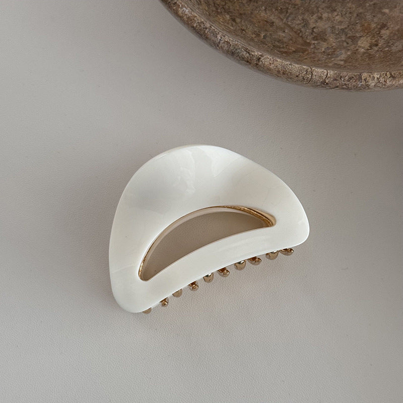 Arc Shaped Marble Claw Clip