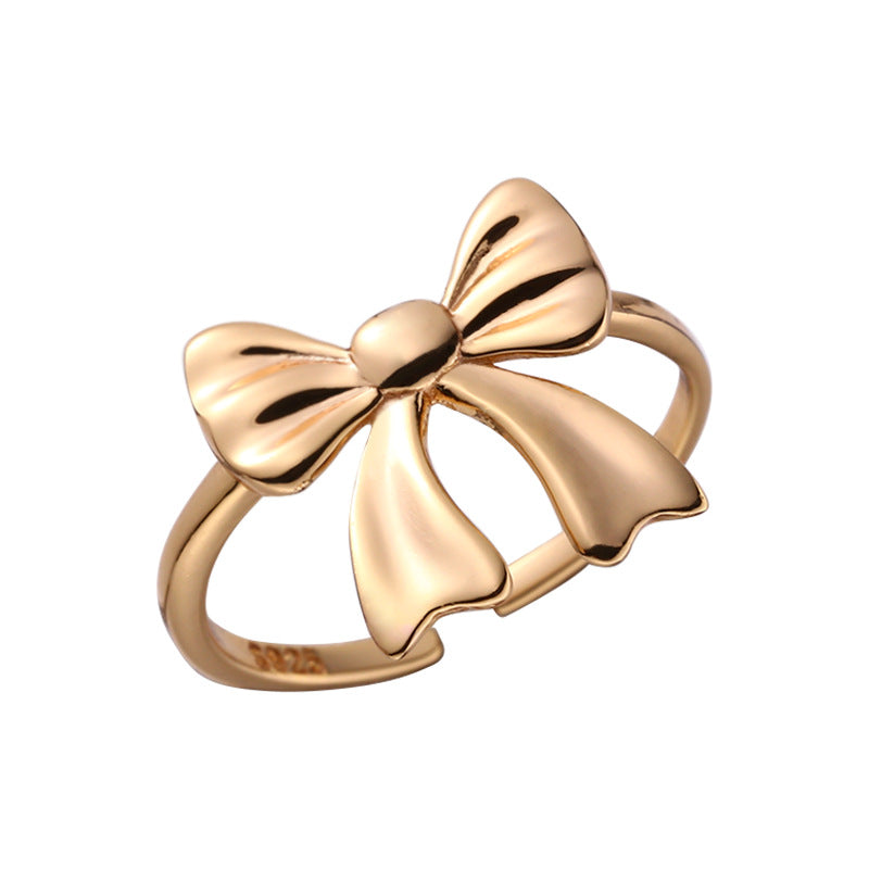 Sterling Silver Bowtie Open Ring