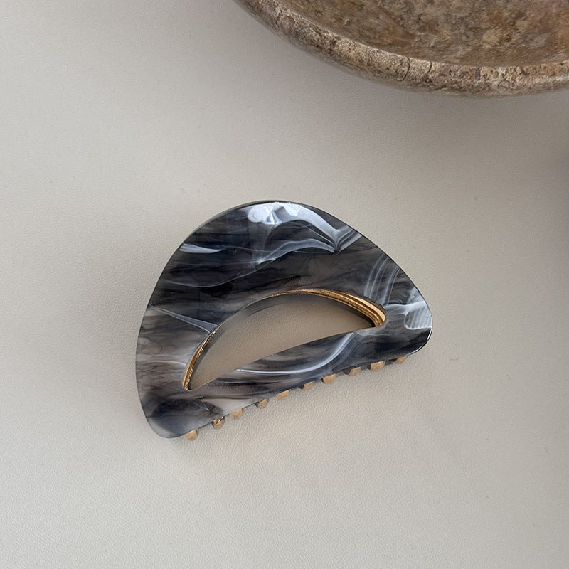 Arc Shaped Marble Claw Clip