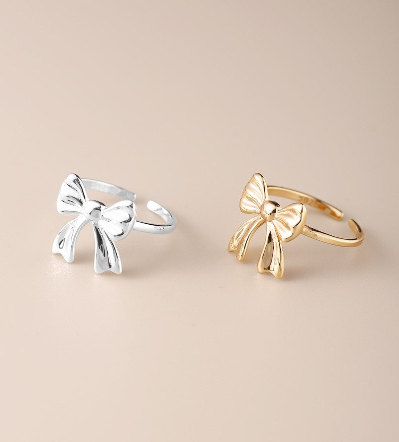 Sterling Silver Bowtie Open Ring