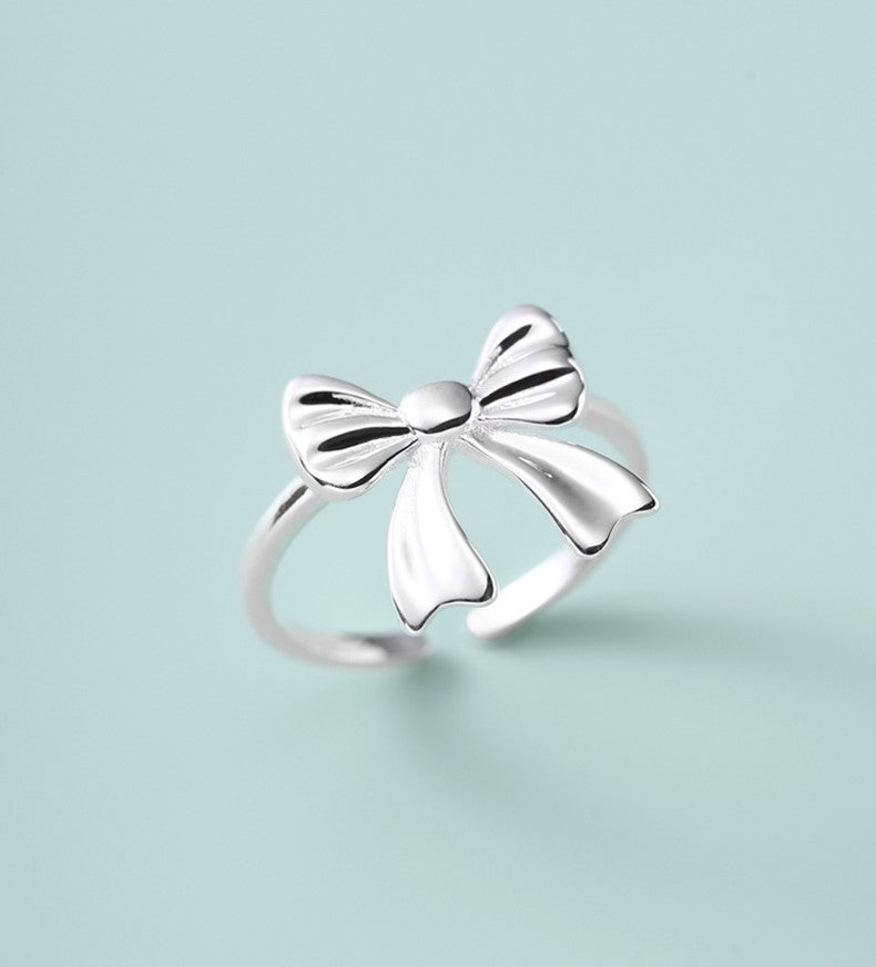 Sterling Silver Bowtie Open Ring