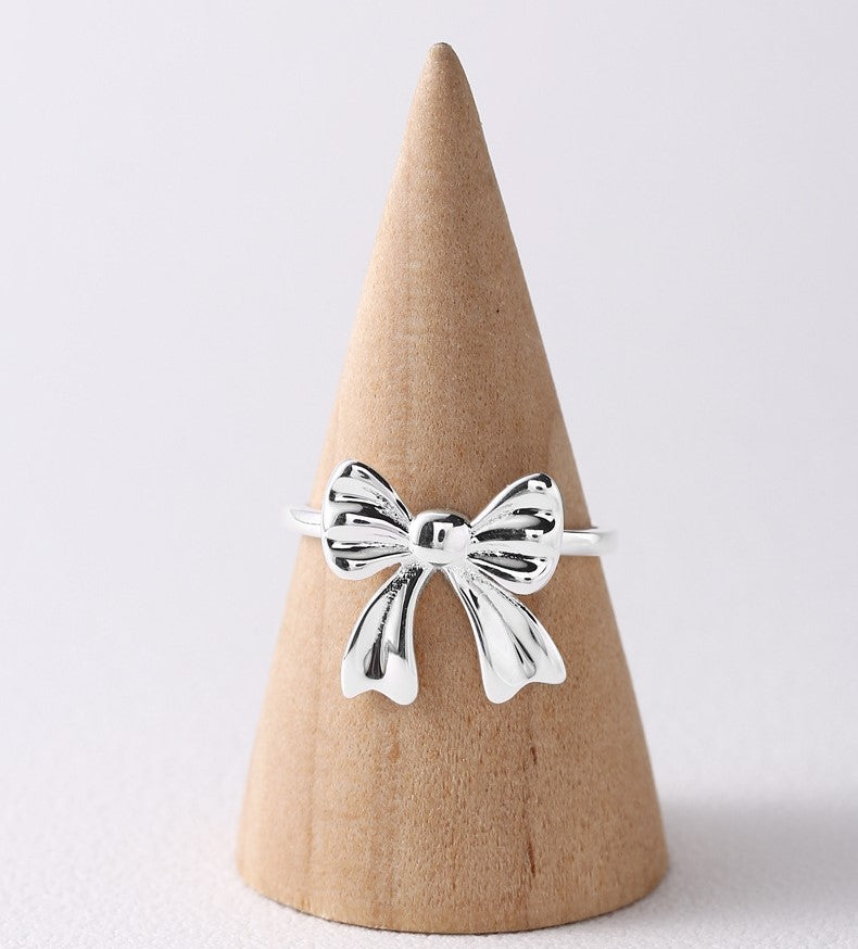 Sterling Silver Bowtie Open Ring