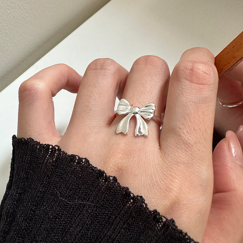 Sterling Silver Bowtie Open Ring