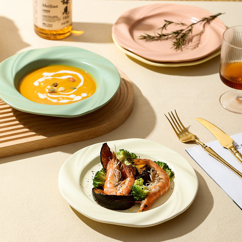 Ceramic Vortex Dinner Plate 8“