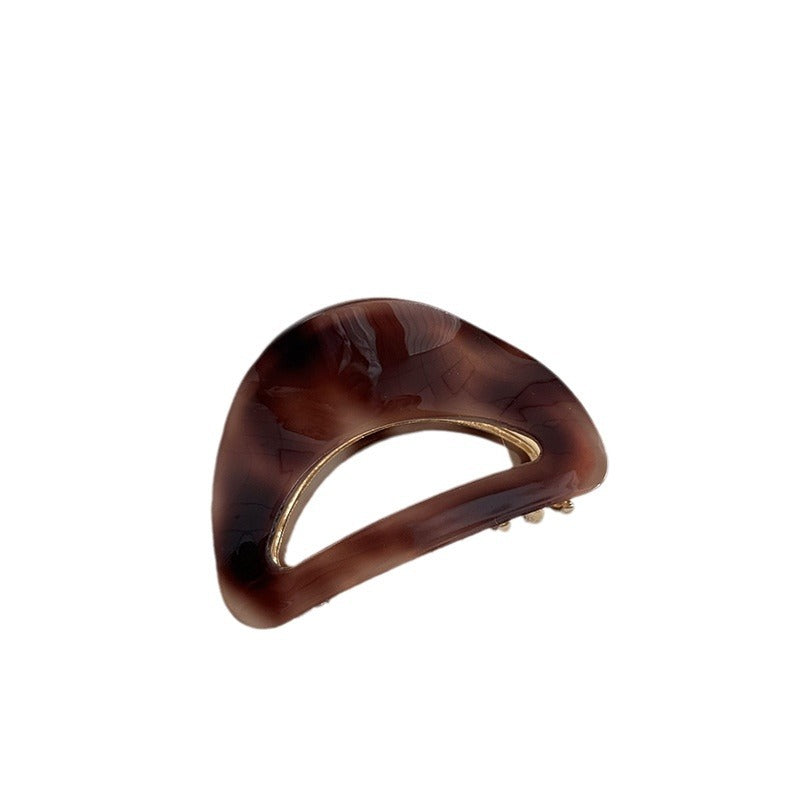 Arc Shaped Marble Claw Clip