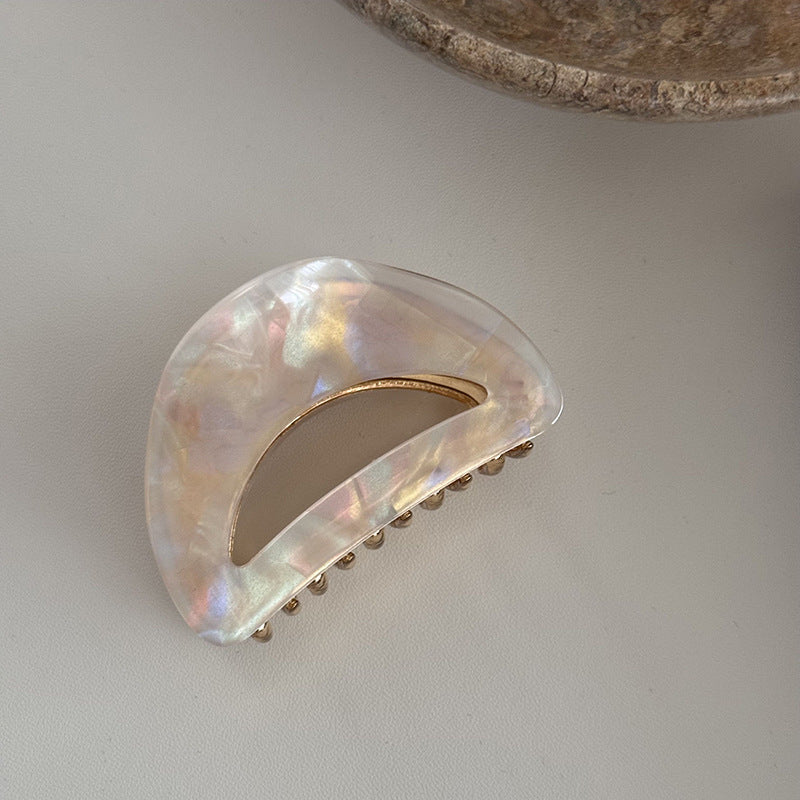 Arc Shaped Marble Claw Clip