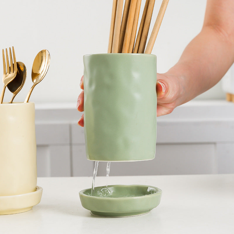 Ceramic Matte Utensil Holder