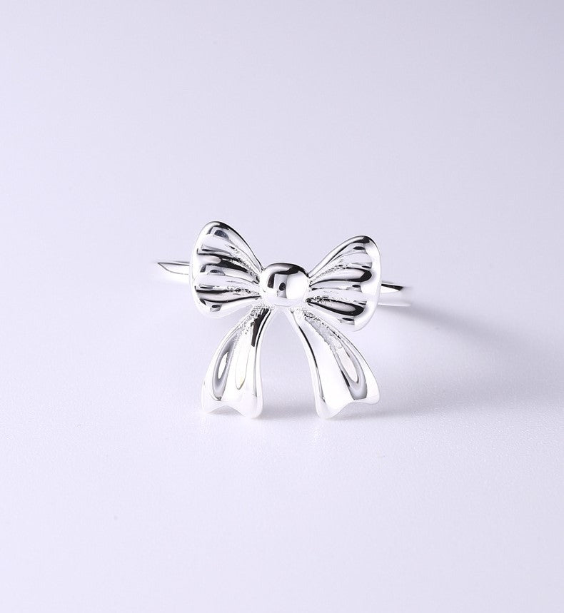Sterling Silver Bowtie Open Ring