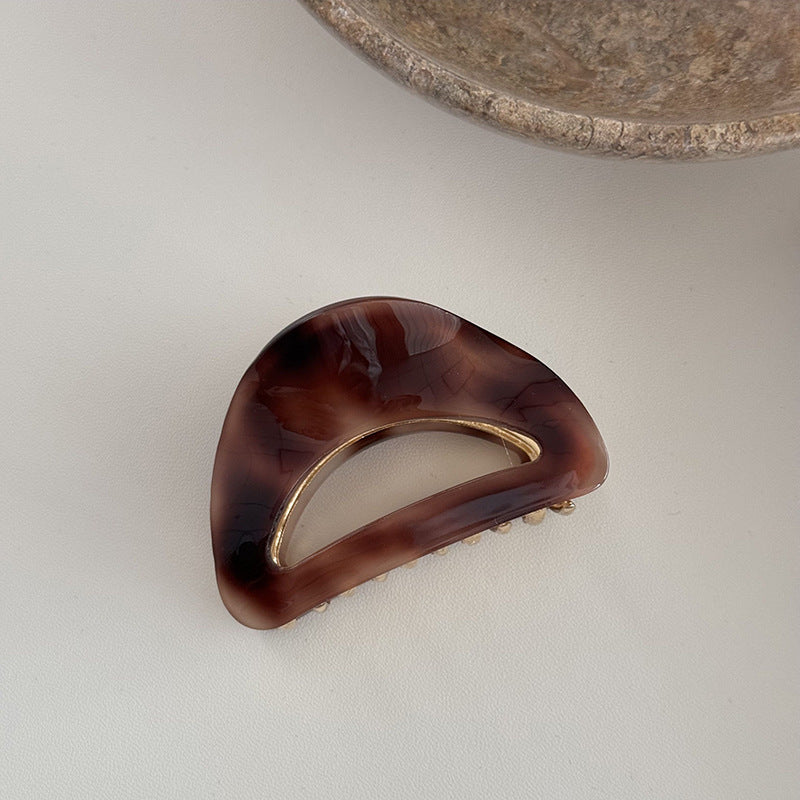 Arc Shaped Marble Claw Clip