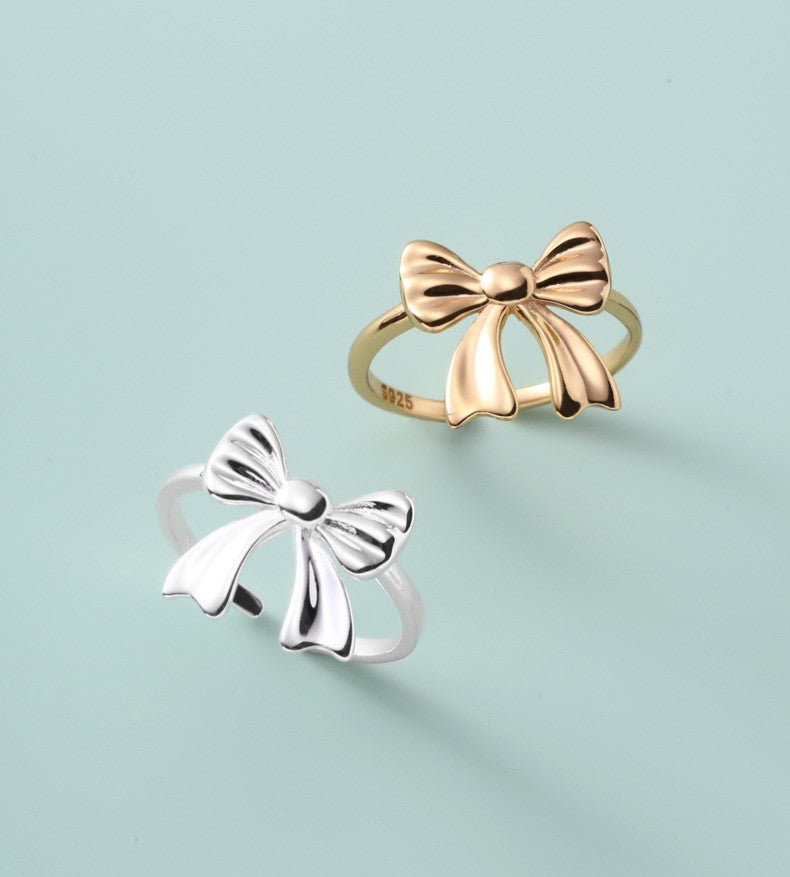 Sterling Silver Bowtie Open Ring