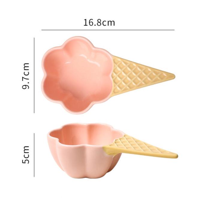 Icecream Ceramic Dessert Bowl