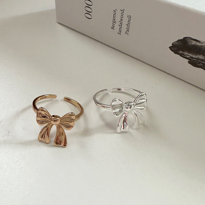Sterling Silver Bowtie Open Ring