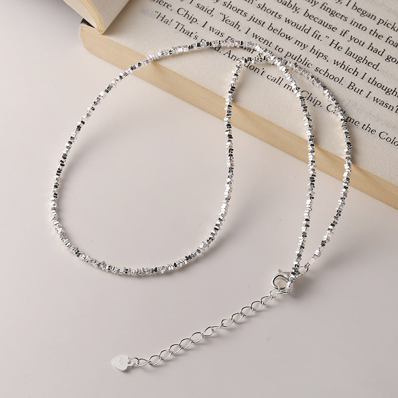 S925 Sterling Silver Granule Chain Necklace