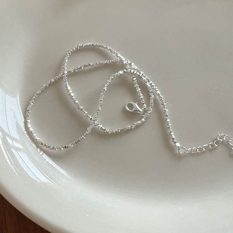 S925 Sterling Silver Granule Chain Necklace