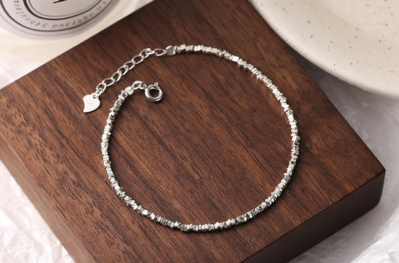 S925 Sterling Silver Granule Bracele