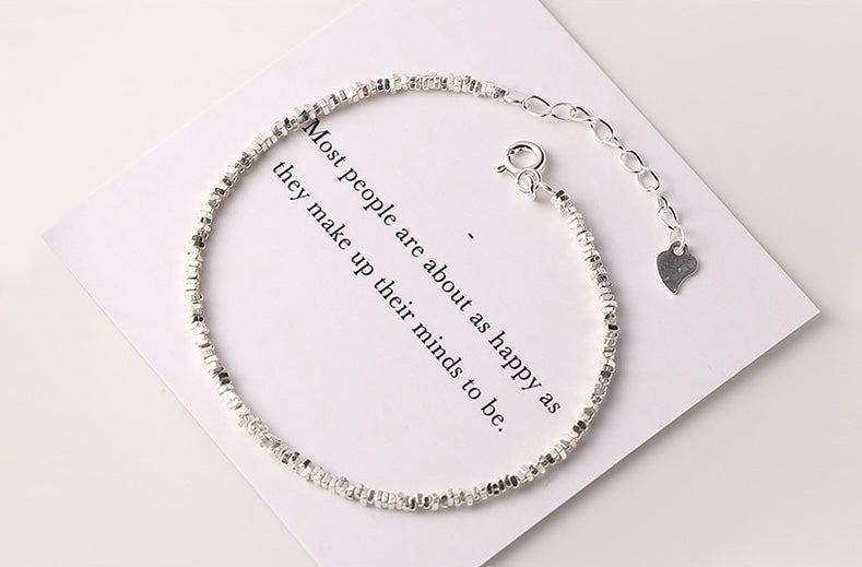 S925 Sterling Silver Granule Bracele