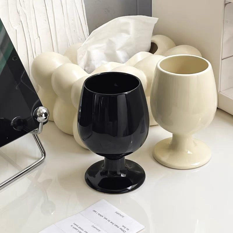 Thick Ceramic Cognac Balloon - Cream and Black Variants