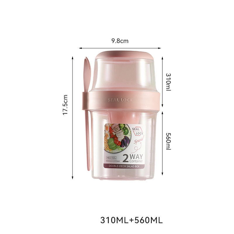 Sealed Salad Cup with Spork (Double-Layer/Single-Layer)