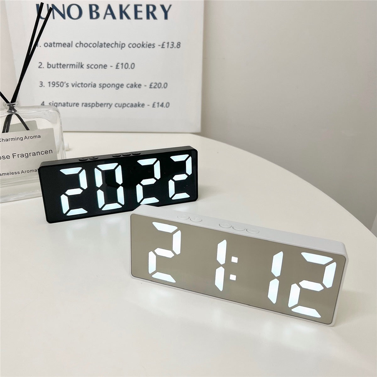 LED Silent Digital Electronic Alarm Clock (Battery/Plug-in)