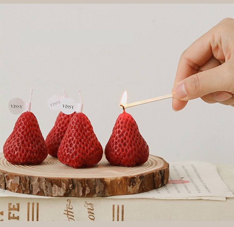 Strawberry Scented Smokeless Candles - Small and Large Candles for Weddings, Birthdays, and Anniversaries