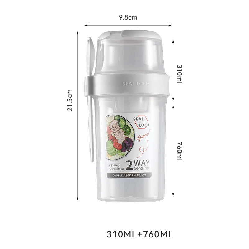 Sealed Salad Cup with Spork (Double-Layer/Single-Layer)