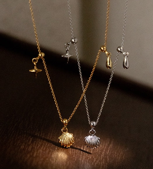 18K Gold-Plated Shell Charm Necklace