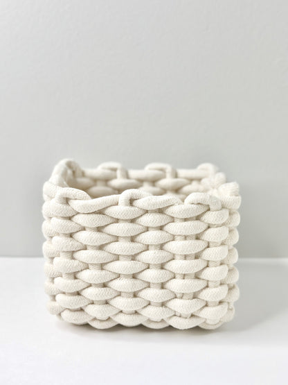 Handmade Woven Cotton Rope Storage Basket