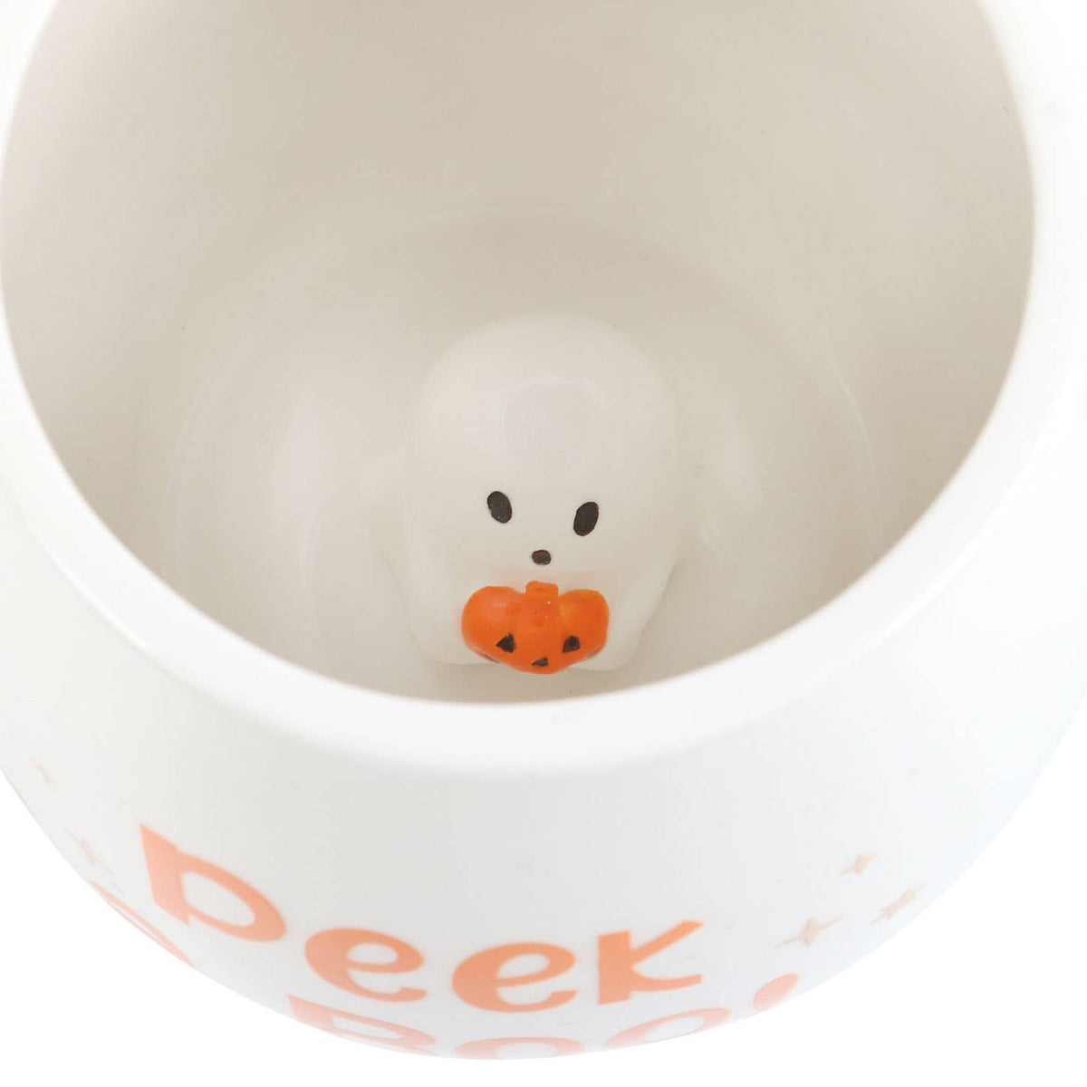 Peekaboo Ghost Rounded Halloween Mug